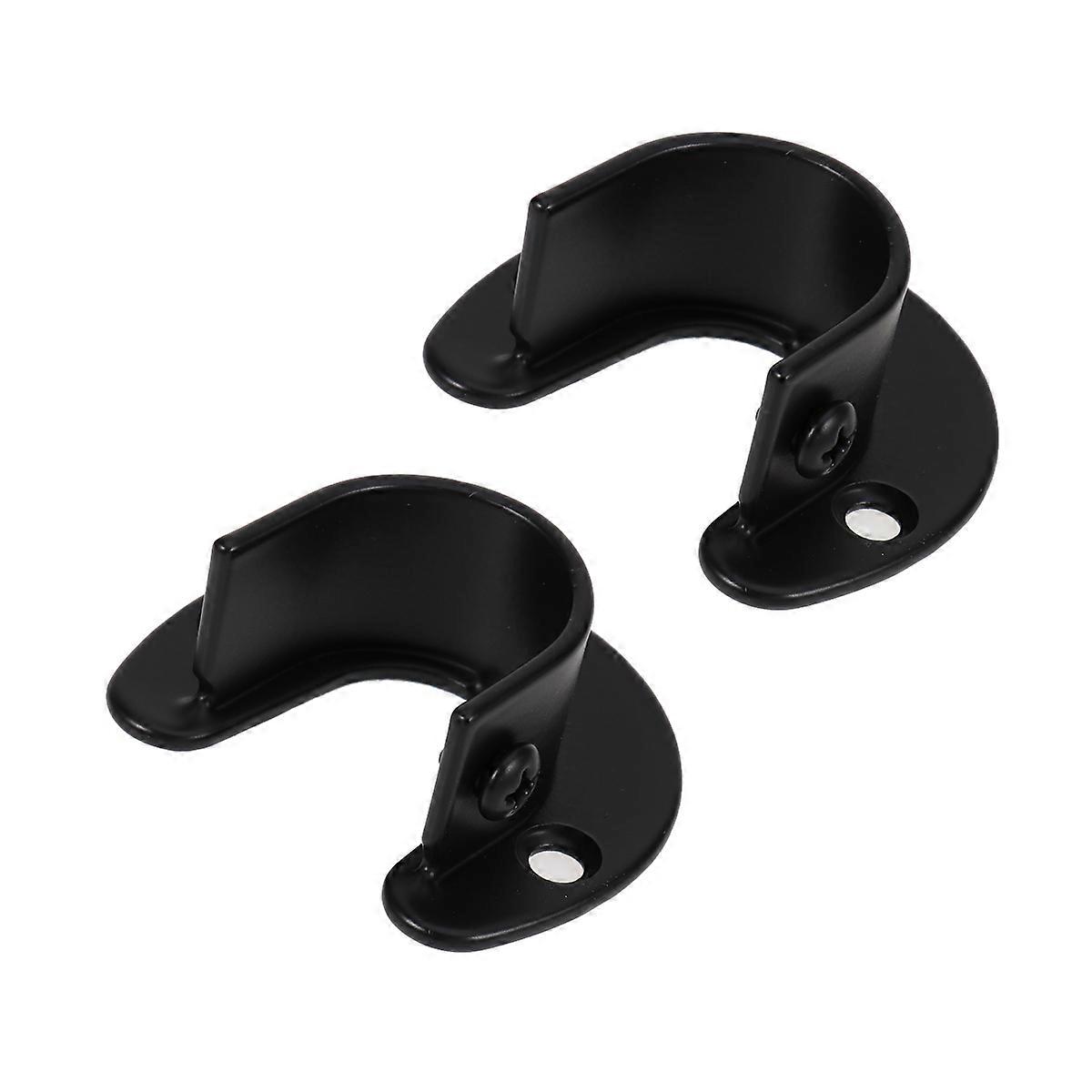 2 PCS Solid Brackets Edelstahl Schrank Pole Socket Rob Oval Rod End unterstützt Schrank Pole Socket