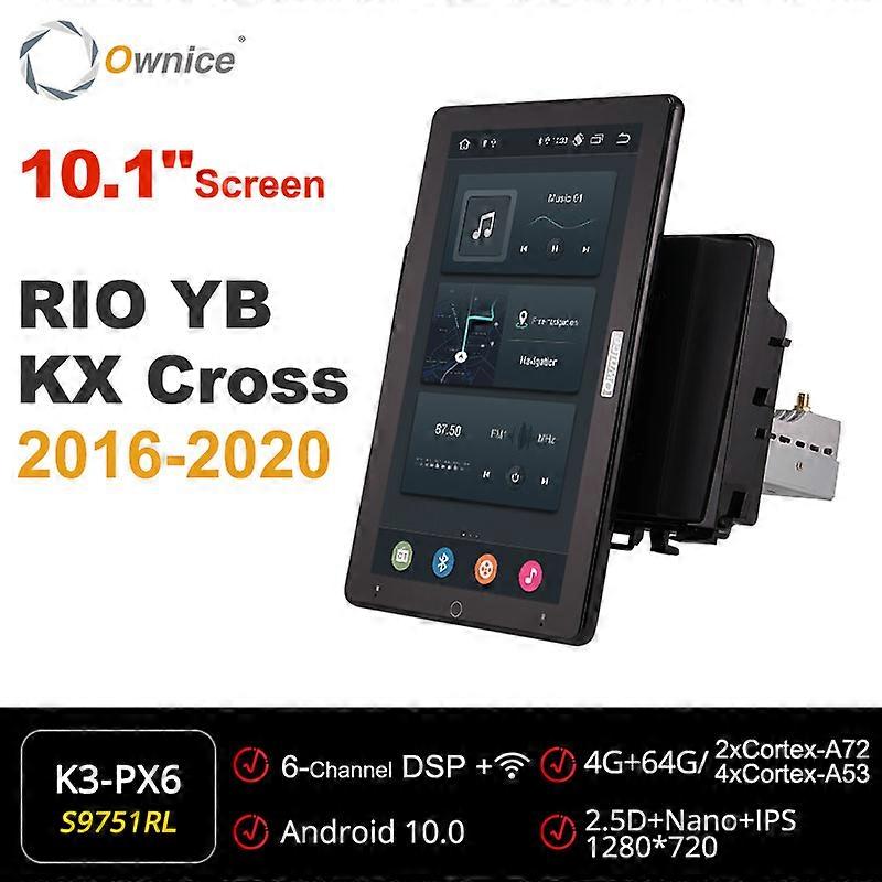 Tesla style PX6 13.3 "Android 10.0 Voiture Lecteur DVD Auto Rotation Navigation GPS Pour Kia RIO YB KX Cross 2016-2020 Radio stéréo