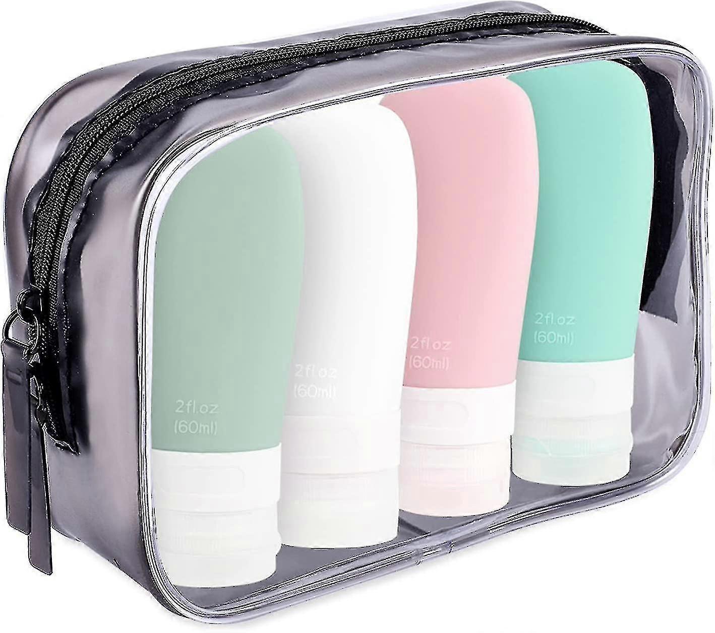 Portable Travel Bottles. Tsa Carry On Approved Toiletries Containers. 2 Ounce Gift