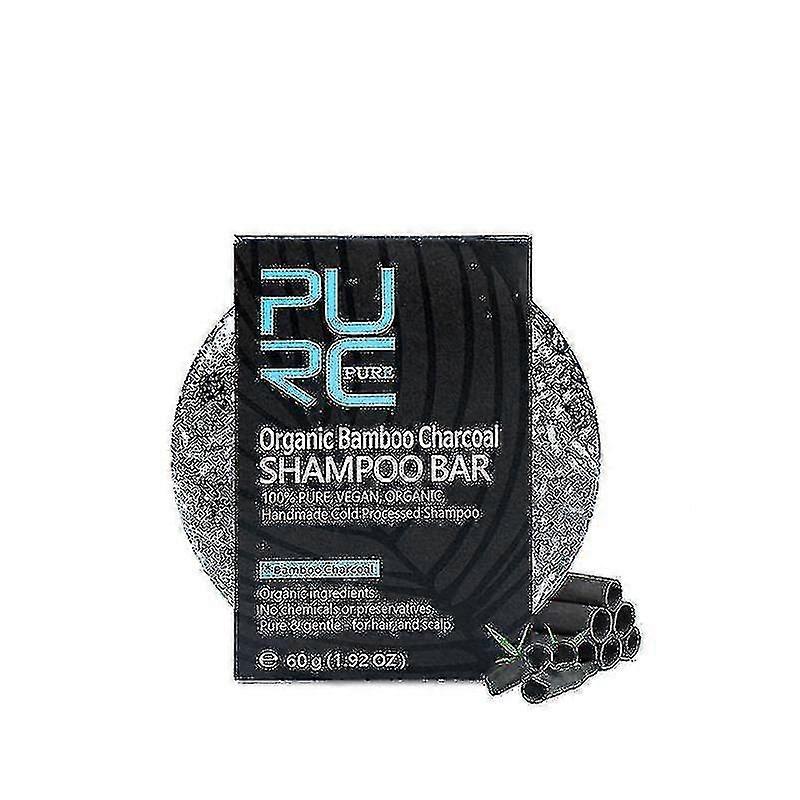 Purc Bamboo Charcoal Shampoo Extraction Soap Shampoo Soap Rich Foam Nourishing Refreshing Shine Bamboo Charcoal Shampoo Soap