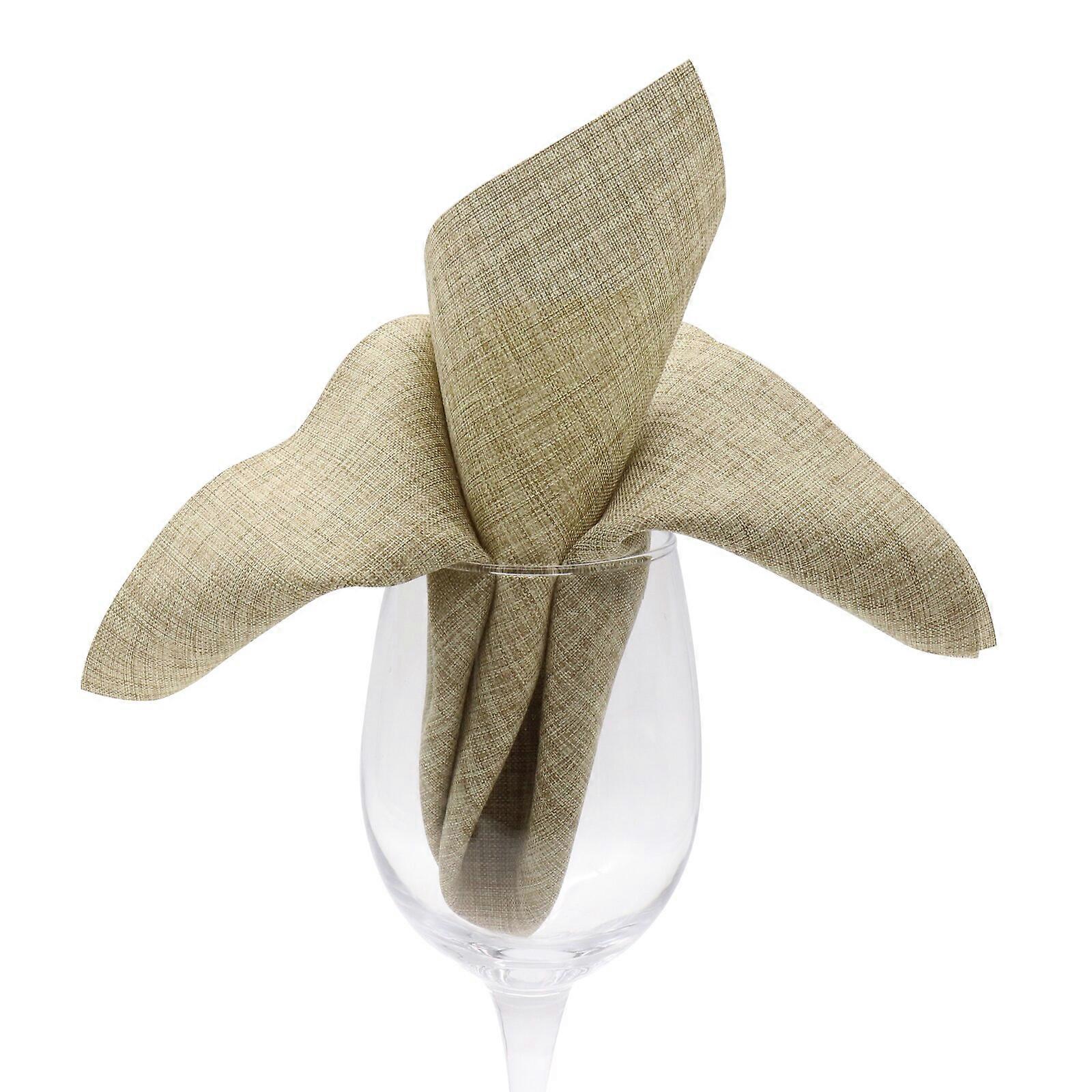 10 قطع مناديل من القماش مناديل طاولة طعام مربعة 30x30 سم منديل كتان تقليد للمطاعم حفل زفاف منزل ديكو