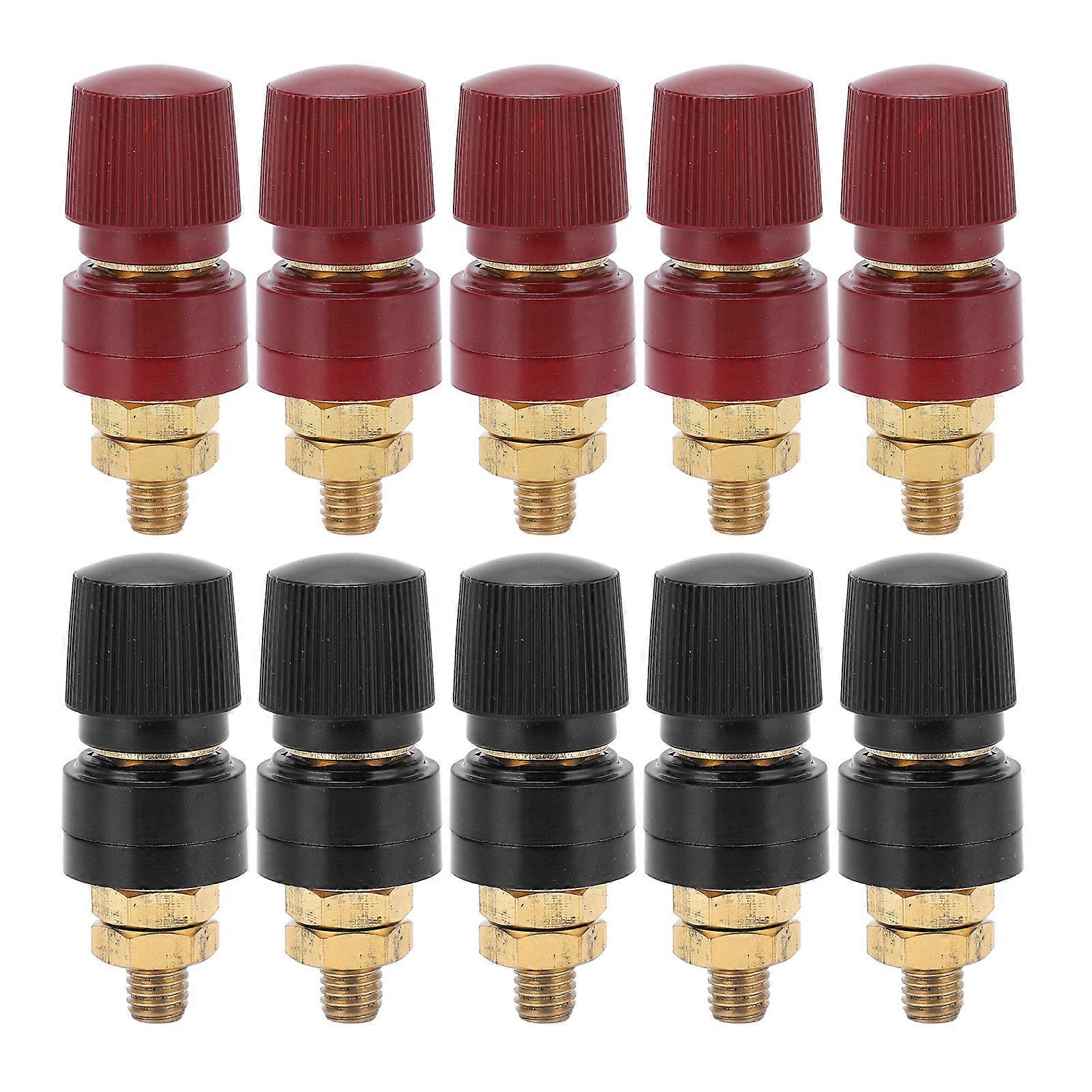 5Pairs Banana Socket Pure Copper M8 Nice Transmission Good Performance Corrosion Resistance Electronic Parts