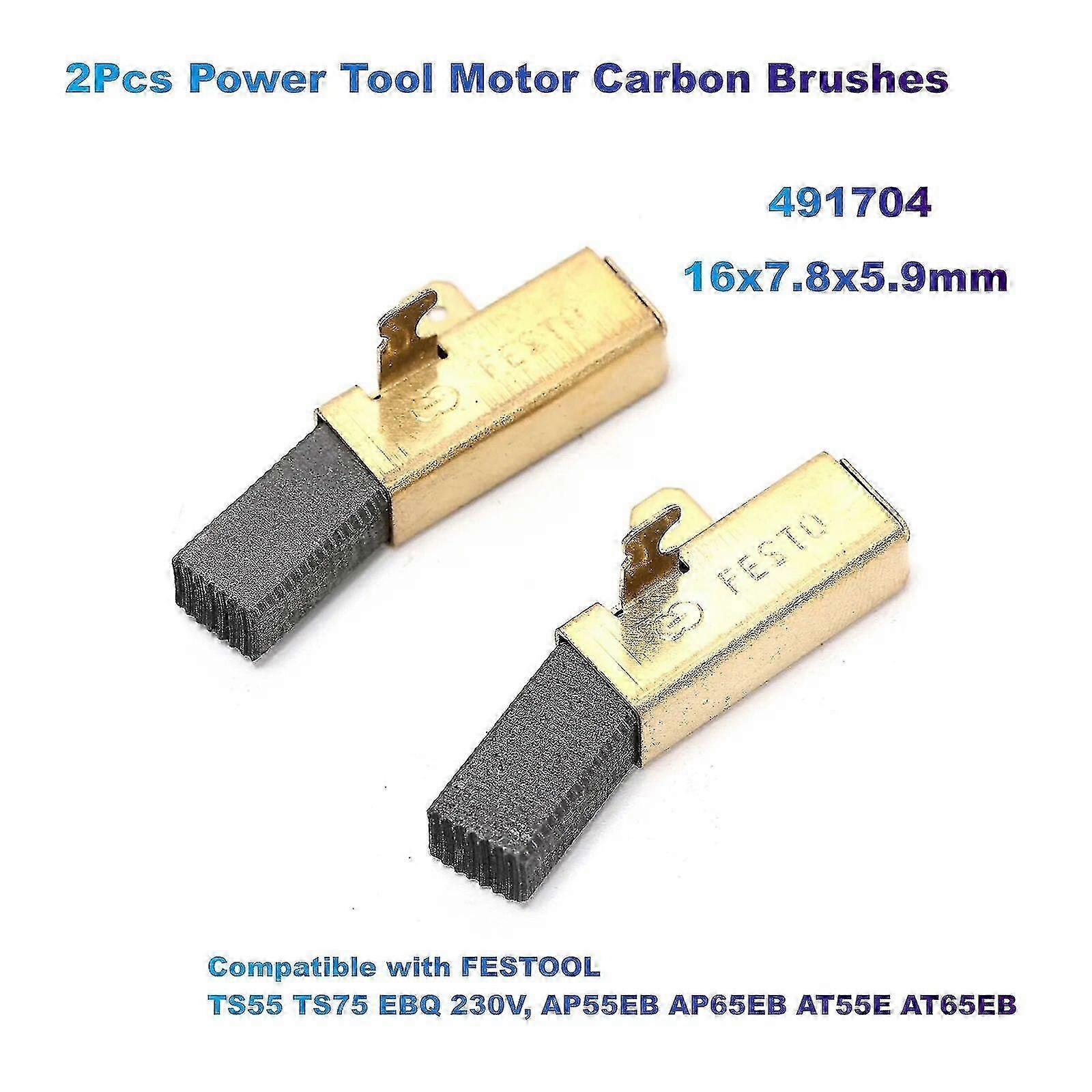 2Pcs Power Tool Motor Carbon Brushes(16x78x59mm) 491704 Compatible with FESTOOL TS55 TS75 EBQ 230V  AP55EB AP65EB AT55E AT65EB s20241212445