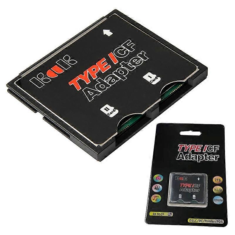 Practical Dual SDHC SDXC TF to CF Card Adapter Portable Card Reader for Camera