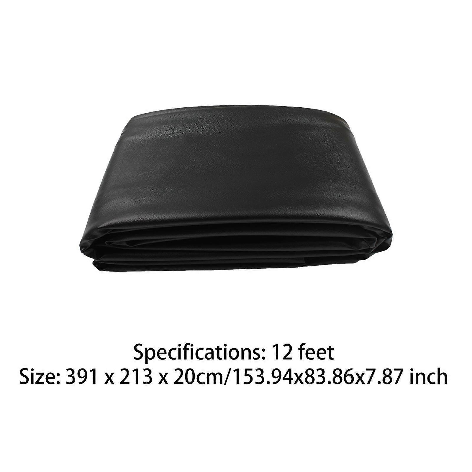 כיסוי שולחן ביליארד עור PU עמיד למים כיסוי מגן שולחן ביליארד שחור 10ft