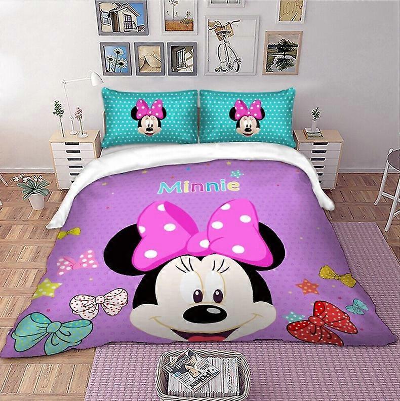 v4834 Bed Sheets Mickey Minnie Mouse  Cover Duvet Cover Bedding Set     Bed Sheets IU4834