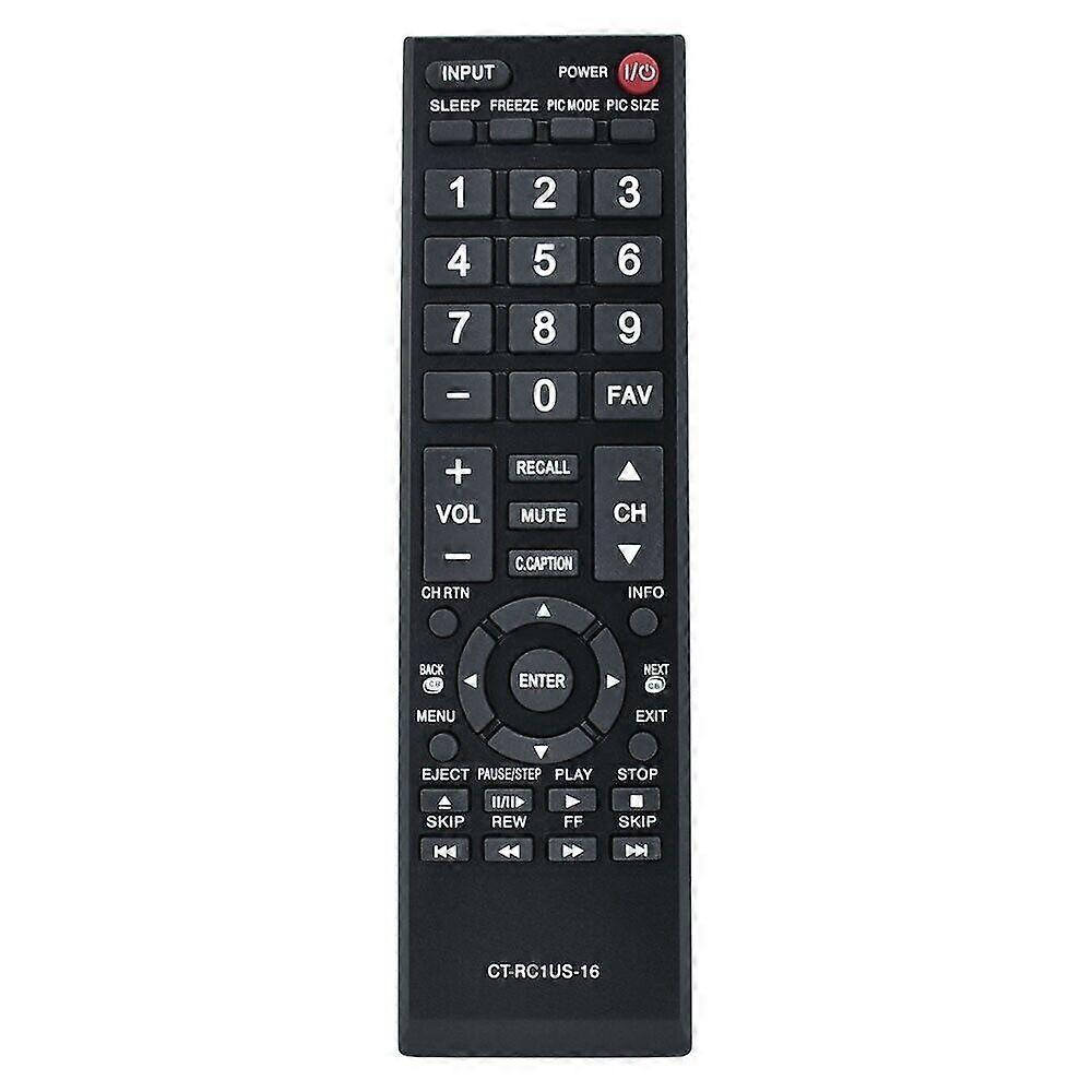 New CT-RC1US-16 Remote Control For Toshiba TV 40L2400U 40L5200 50L1450U 55G310U
