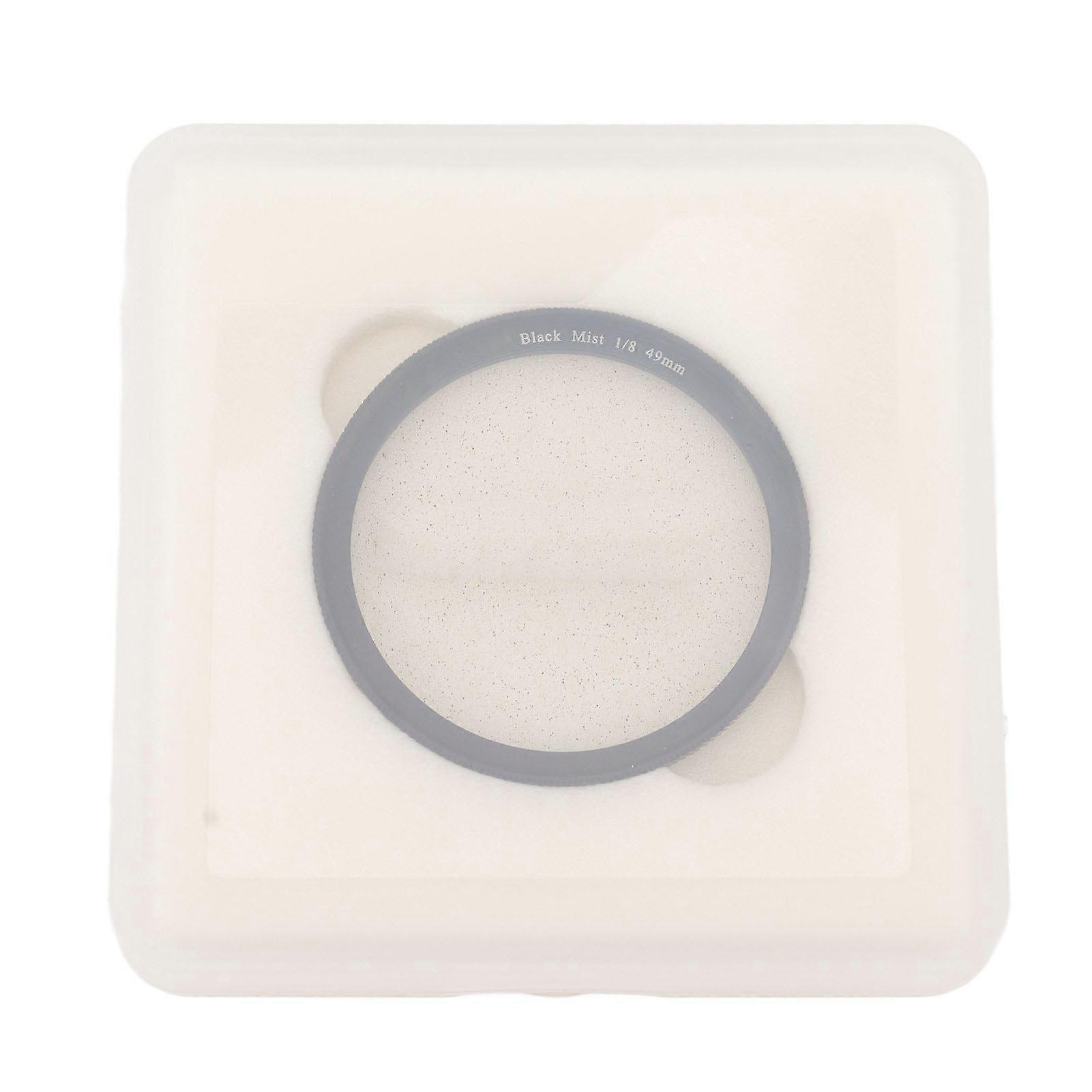 Lightdow 1/8 Camera Black Mist Filter Soft Focus Optical Glass Camera Filter Lens for Video Shooting 49mm