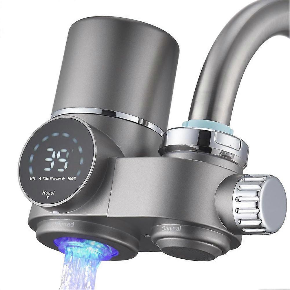 Faucet Water Filter, LED Display Water Purifier to Reduce Lead, Chlorine & Heavy Metals, Sink Water