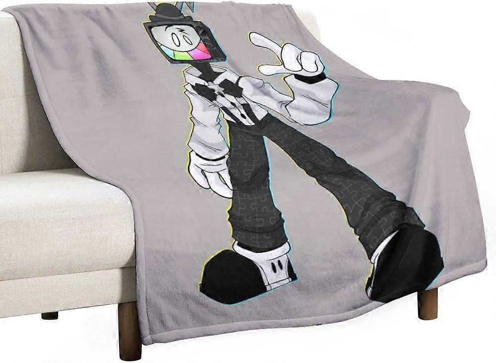 Warm Mr. Puzzles Lightweight Blanket Soft Flannel for Sofa Ideal for Game Fans and Parties MI-277