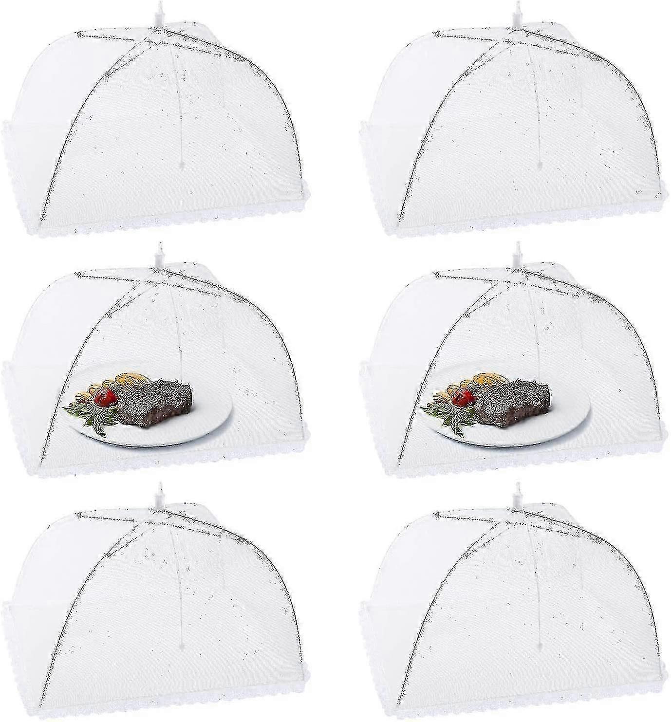 6st matskyddsnät, vikbart popup-lock för matnät för tårtförvaring matöverdrag-9