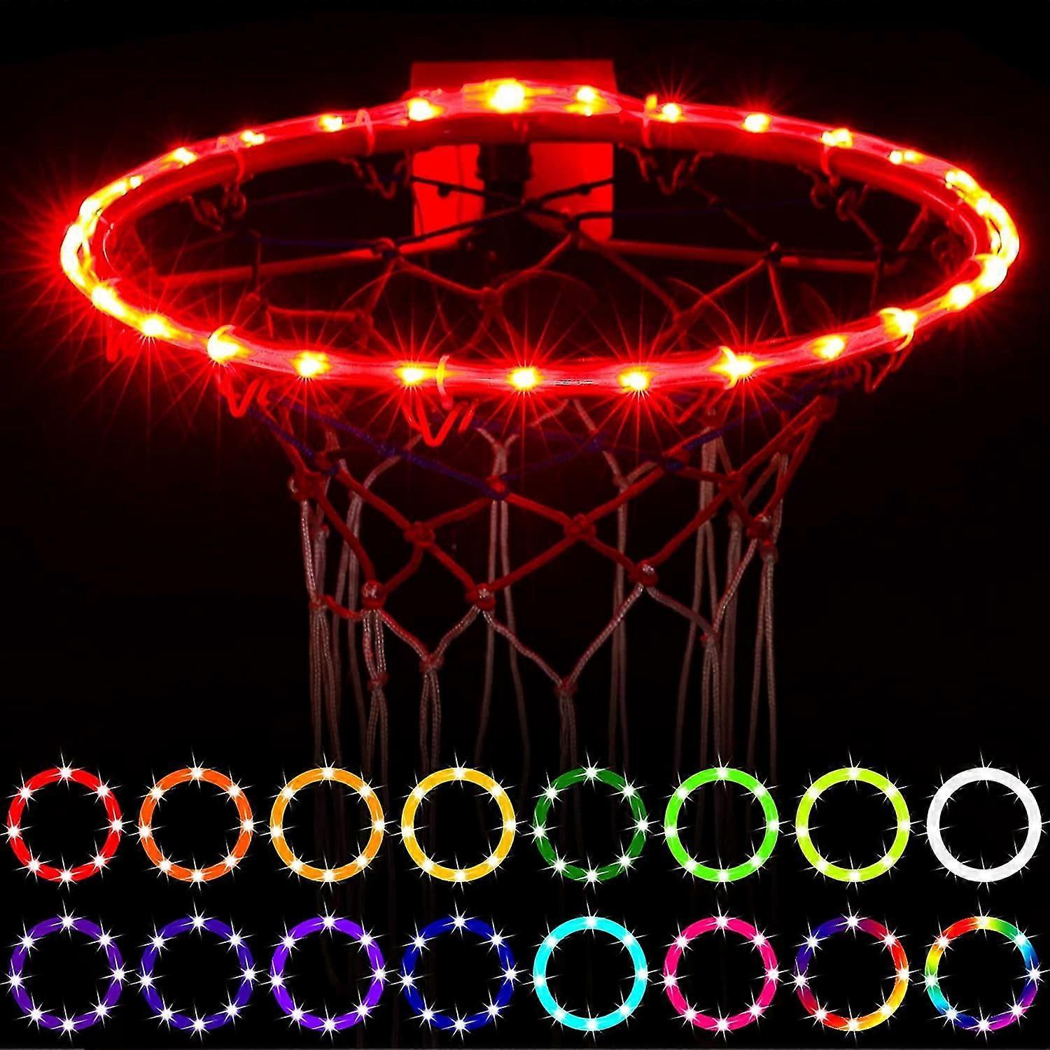 Basketball Hoop Lights, Remote Control Basketball Rim Led Light, 16 Color Change By Yourself, Waterproofsuper Bright To Play At Night Outdoors ,good G