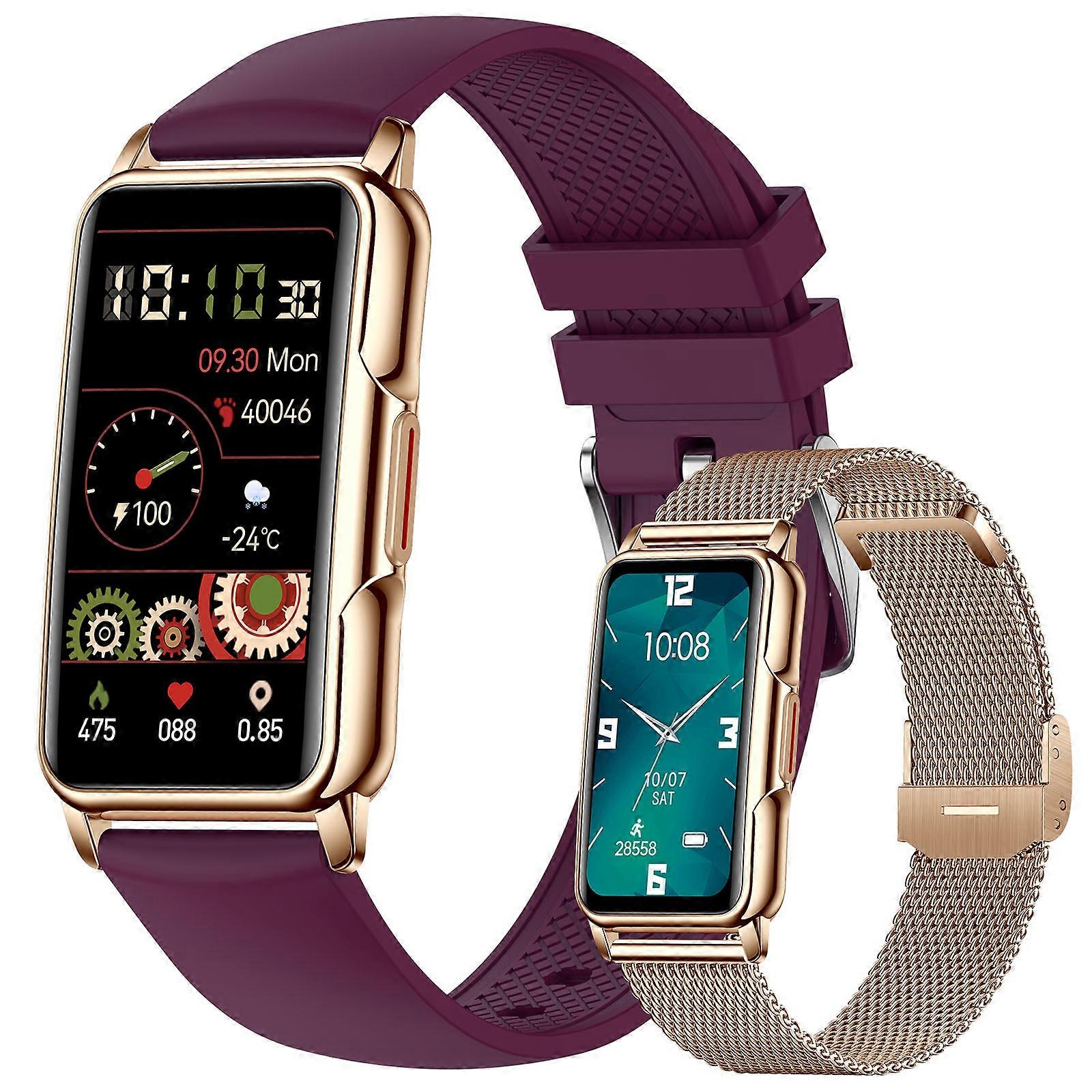 זהב-מילאנו פלדה H80 צמיד חכם לגברים נשים