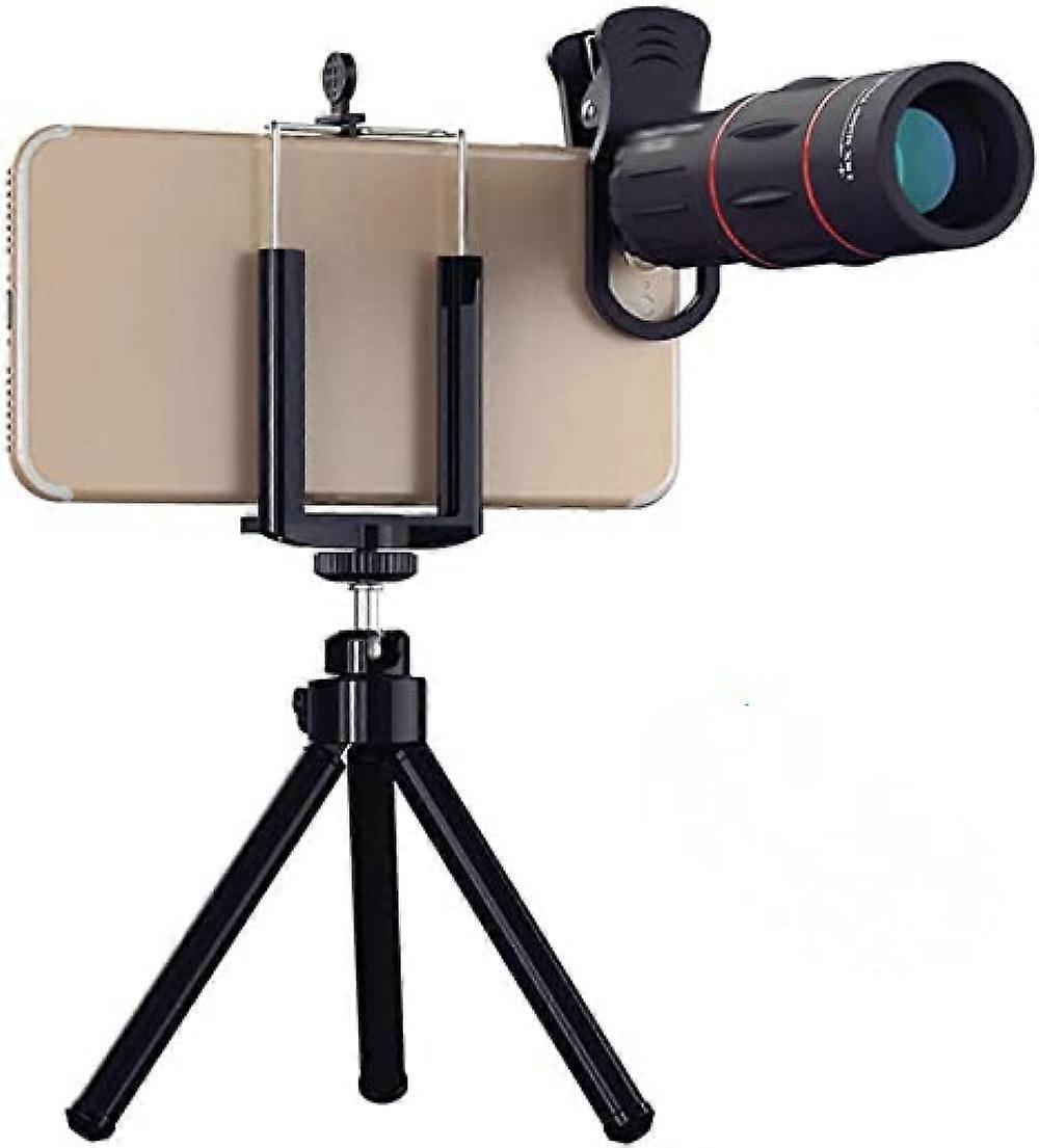 18X Monocular Zoom Optical Cell Phone Lens Universal for Smartphones Clip Telephoto Camera Lens