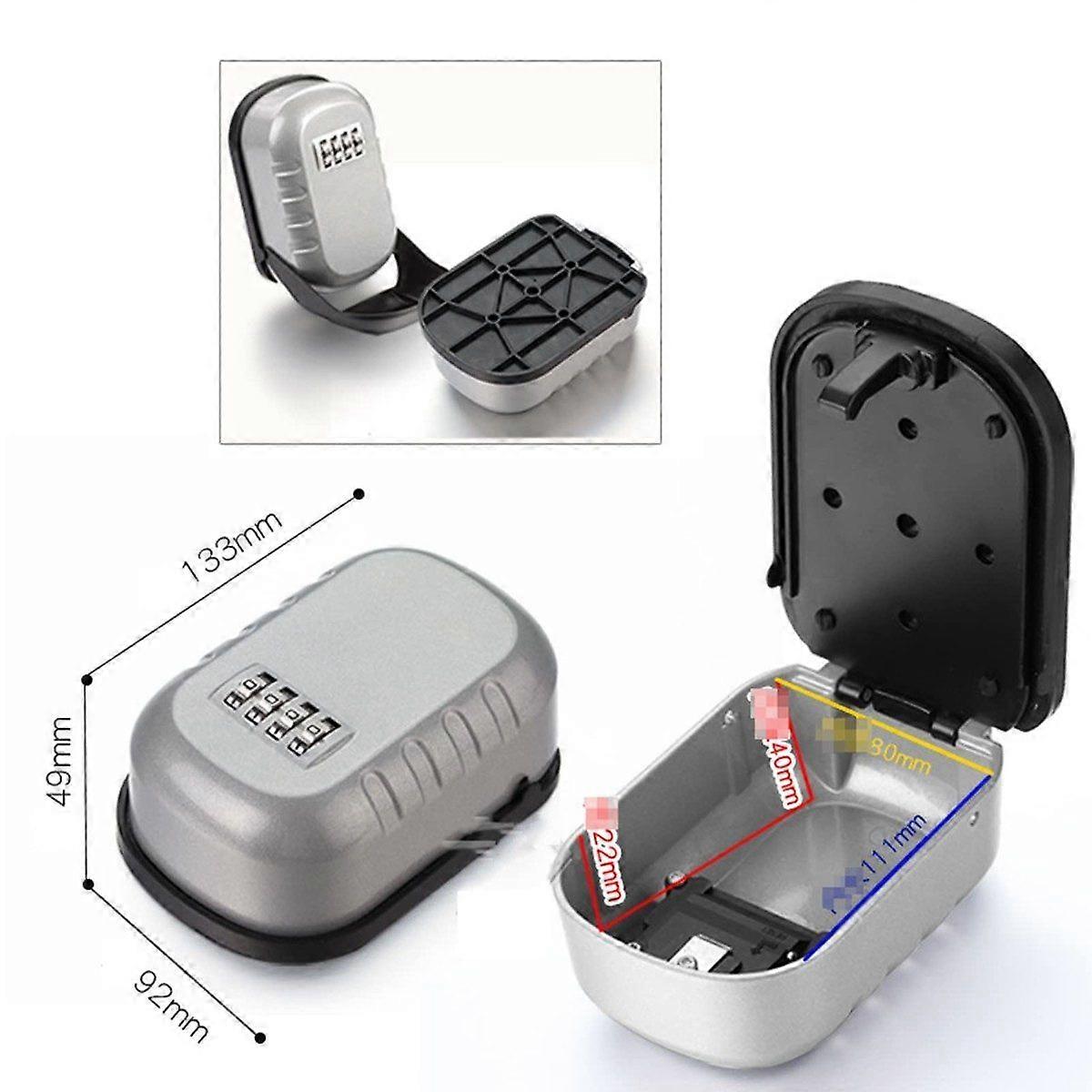 Key Safe Storage Lock Box Wall Mounted Aluminum Alloy