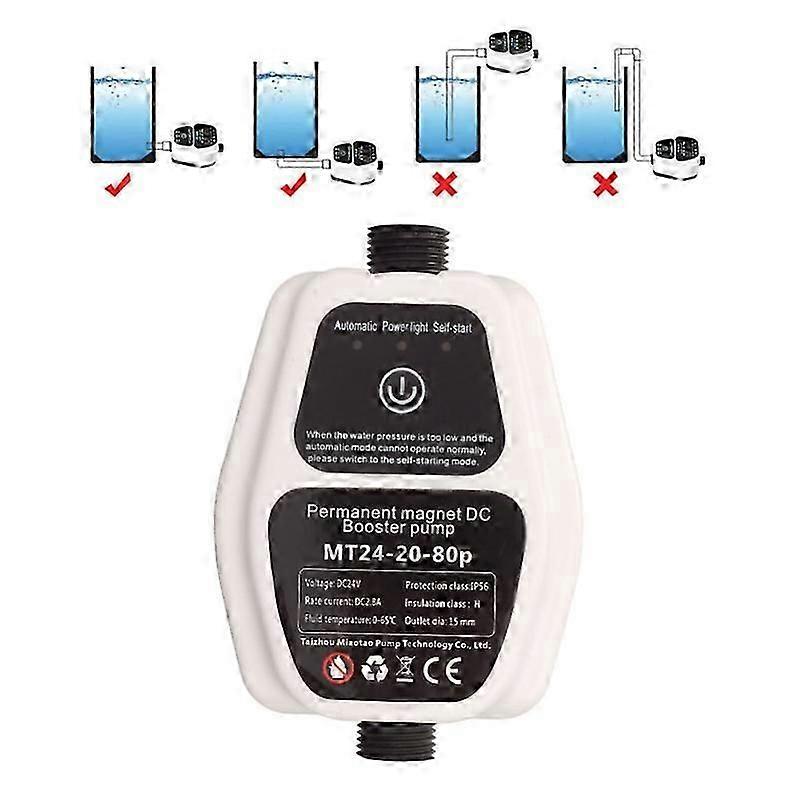 Water Pressure Booster Pump 100w 24v 25l Ip56 Intelligent Sensing Automatic Shower Booster Pump-qm