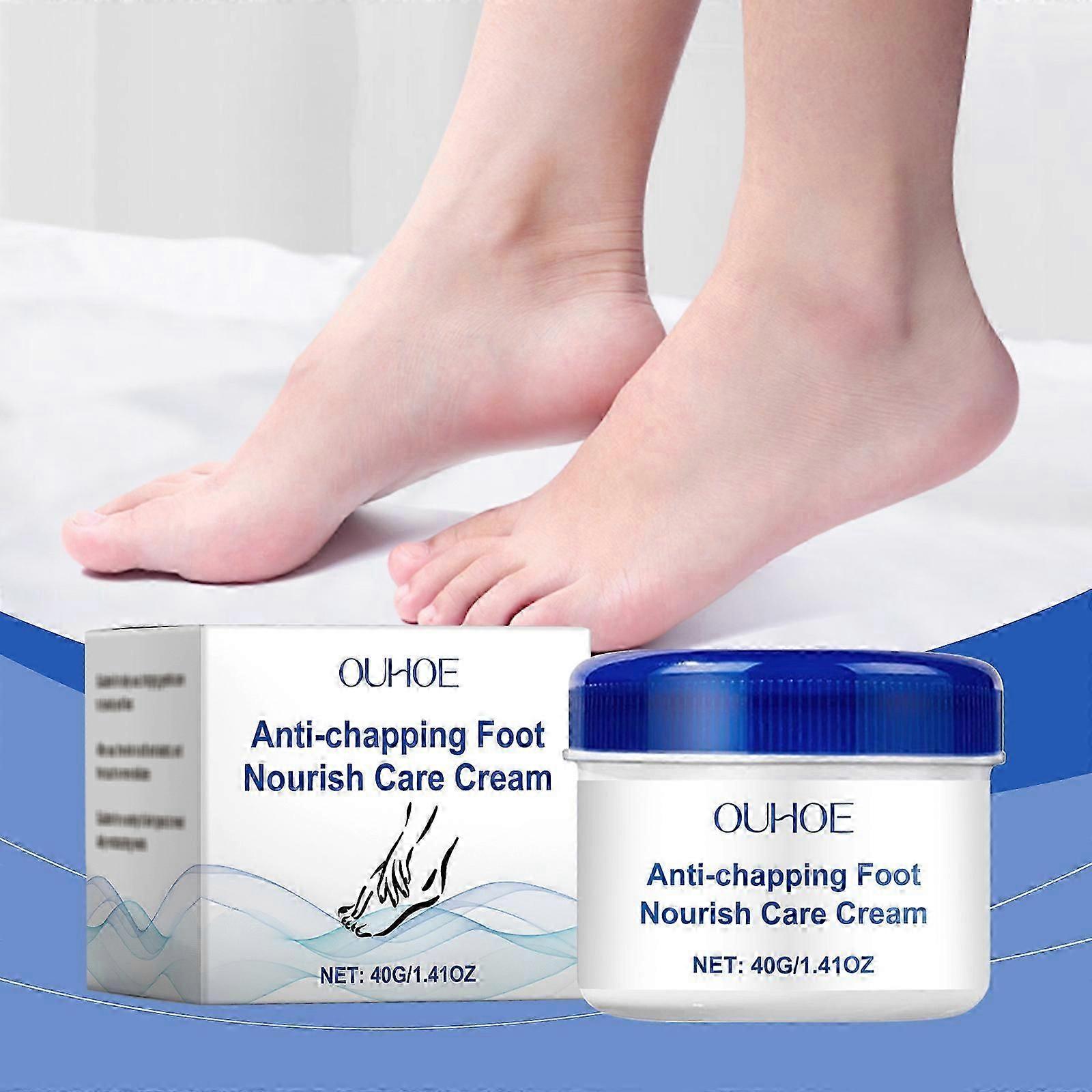 كريم مضاد للشق للعناية بتغذية القدم ، يرطب وينعم كريم القدم للقدمين الجافة والمتشققة