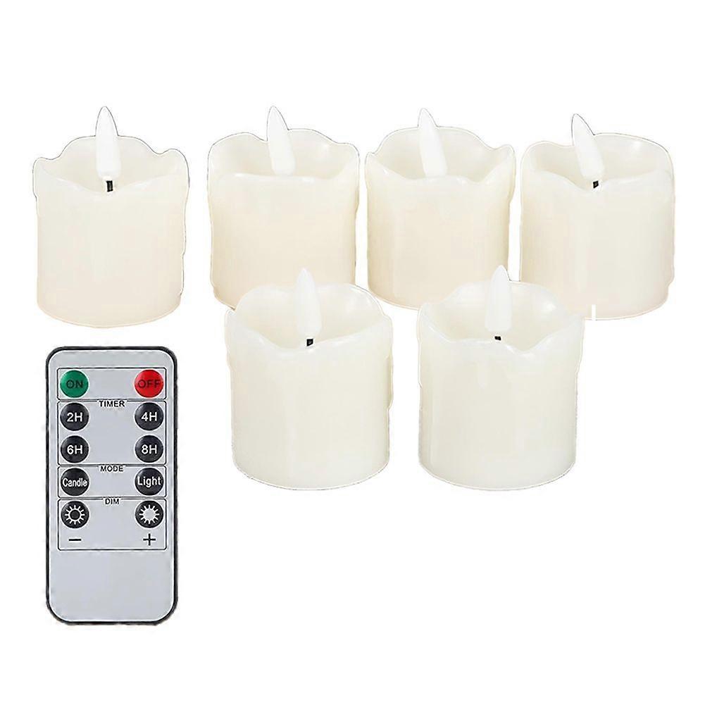 Flickering Flameless Votive Candles with Remote Timer, Battery Operated LED Candles for Wedding Din