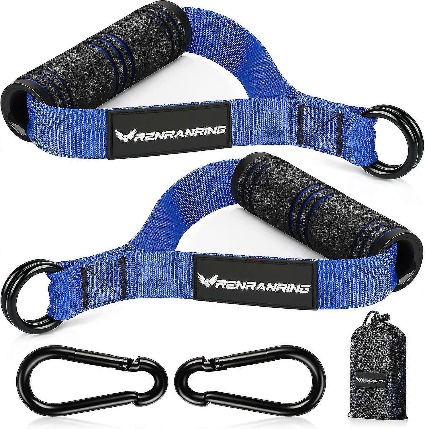 Gym Exercise Handles - compatible Attachments compatible Cable Machine Pulleys, Resistance Bands, and Strength Trainer, Pull Down Workout Accessories 