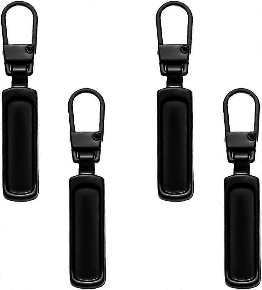 Zipper Pull, 4 Pcs Zipper Repair Pulls, Metal Zipper Pull, Removable Zipper Pull, Replacement Zipper Pull, for Clothes, Jeans, Suitcases