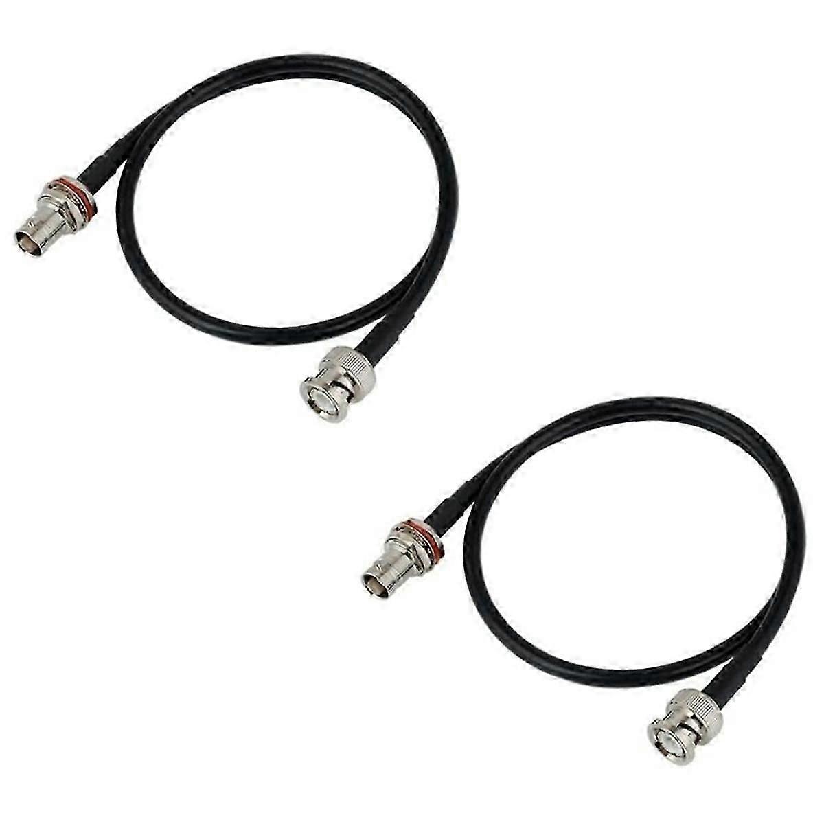 Wireless Microphone Antenna Extension Cable 2ft with BNC Connector, 2-Pack for Rack Mount Systems
