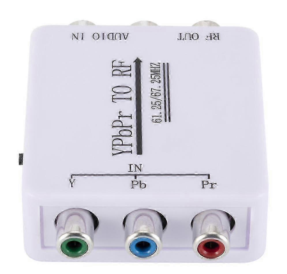 Audio Converter, YPbPr to RF Converter, Supports 61.25/67.25MHz, with Audio and Video Input Ports