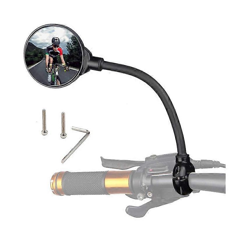 Enhanced Cycling Safety: Bike Mirror with Adjustable Rotatable Convex Rear View, Universal Compatibility for MTB, Road Bikes, Feather Light Sturdy