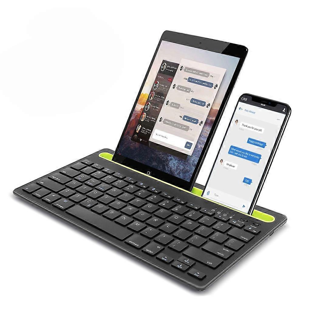 HM-04 Dual-Device Connection Bluetooth Keyboard for IOS Android Windows Phones/Tablets-Black