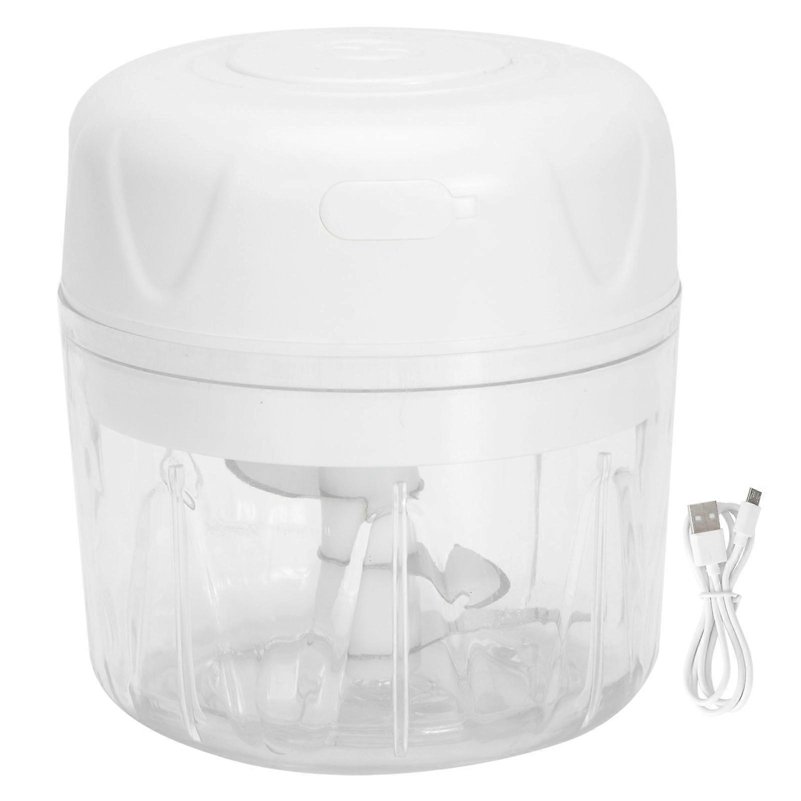 Electric Garlic Chopper Cutter Cordless Food Processor for Vegetables and Fruits, Compact Design, BPA-Free Plastic, 300ml Capacity