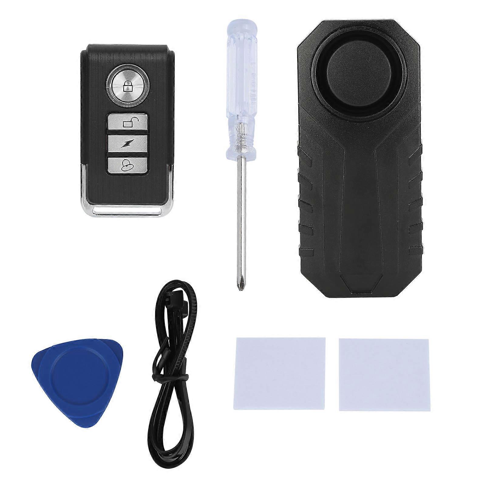 113dB Wireless Anti-Theft Vibration Security Alarm for Motorcycle and Bike with Adjustable Sensitivity and Compact Design