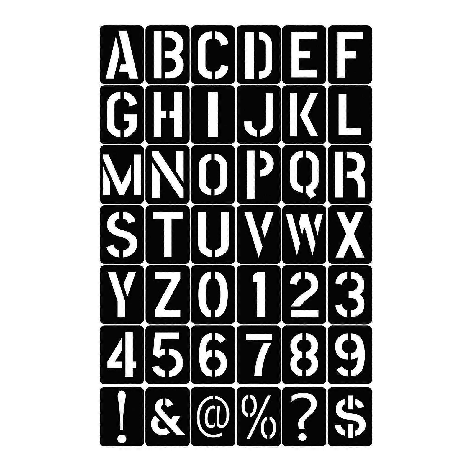 42Pcs Letter Stencils Symbol Templates Notebook Diary Journal Tool for Wall