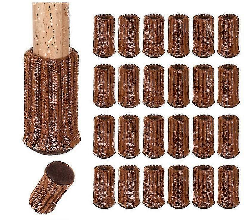 24個の椅子脚保護フットカバーニット家具滑り止めテーブルチェアスツールレッグカバー