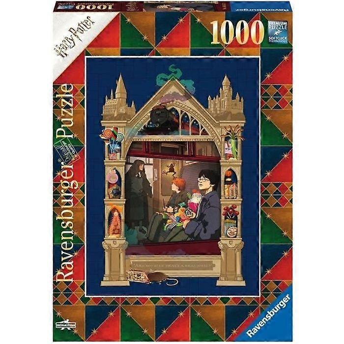 Puzzle składające się z 1000 elementów - Harry Potter w drodze do Hogwartu (Harry Potter MinaLima Collection) - Ravensburger