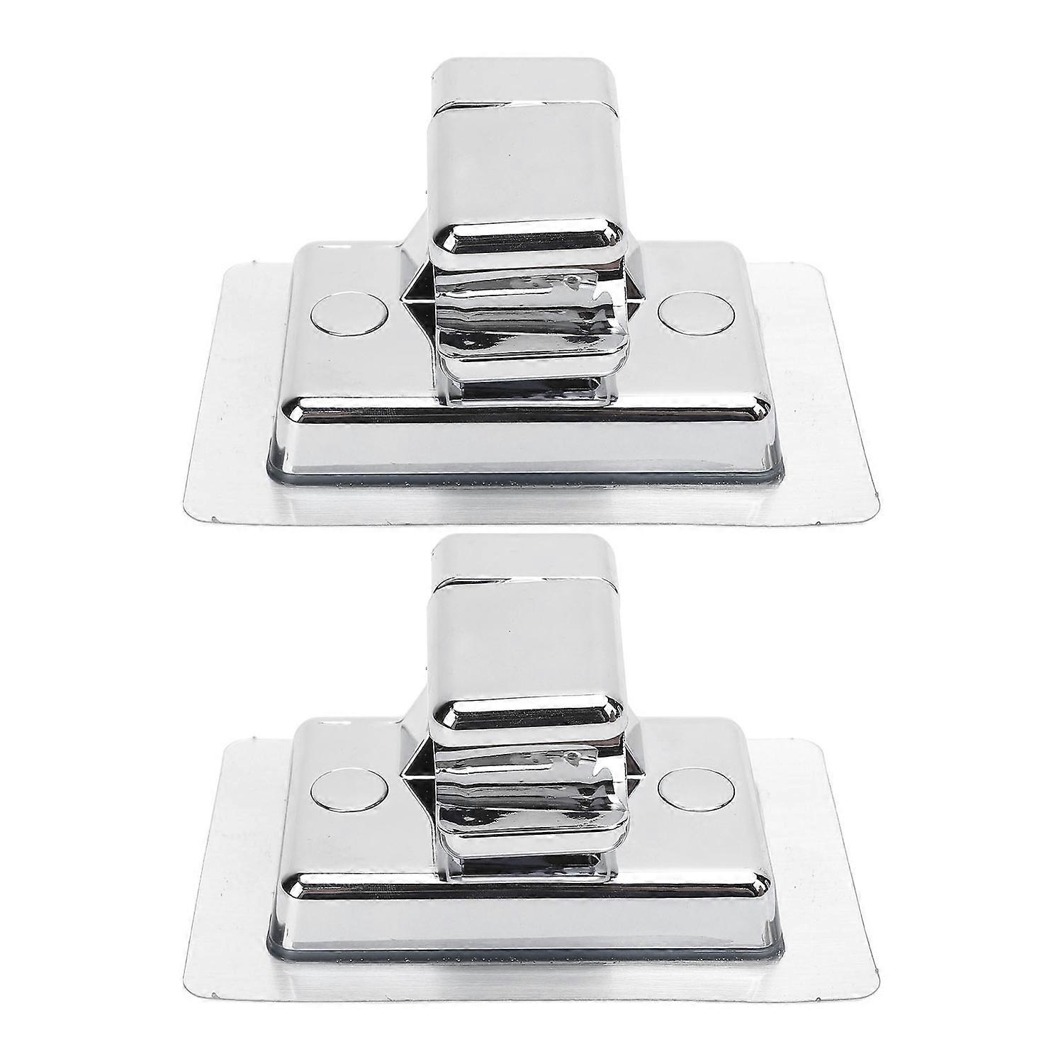 2 Pcs Shower Head Holder Self Adhesive No Drilling Rotatable Wall Mount Shower Wand Holder Bracket f