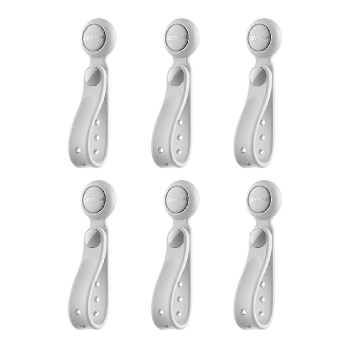 6PCS Magnetic Cable Management Ties Wire Organizer Cable Holder Adjustable Hook Loop Organizer Str