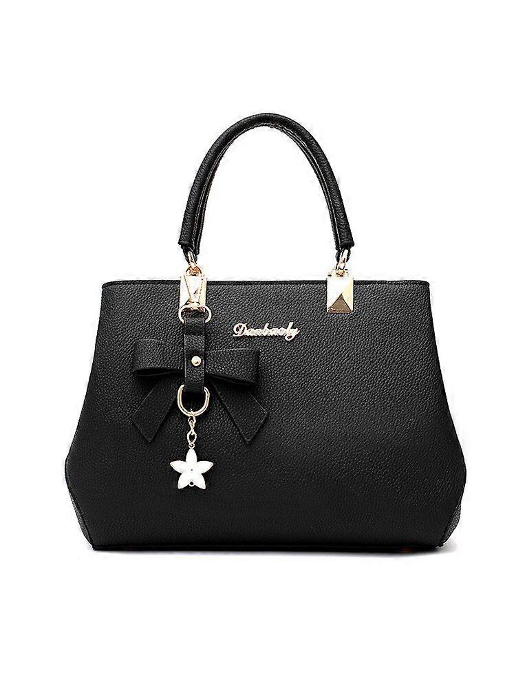 Women's Crossbody Bag with Bow and Large Capacity Cross-shoulder Casual Style Satchel Main Material Polyester