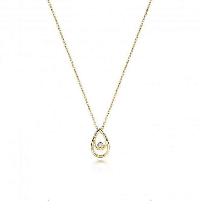Diamond Jewellery 9ct Gold Necklace with 0.01CT Diamond ND140