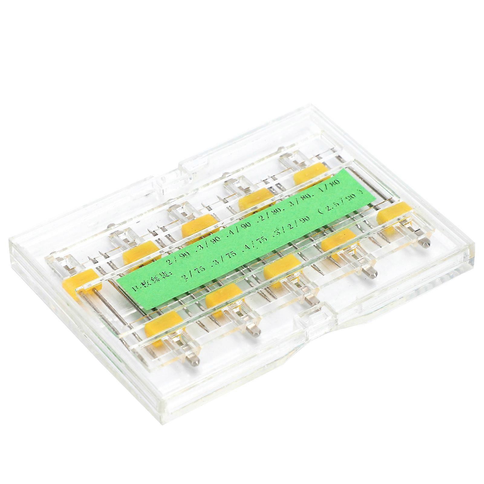 10Pcs Twin Needles Multiple Models Double Pins with Plastic Box for Household Sewing Machine