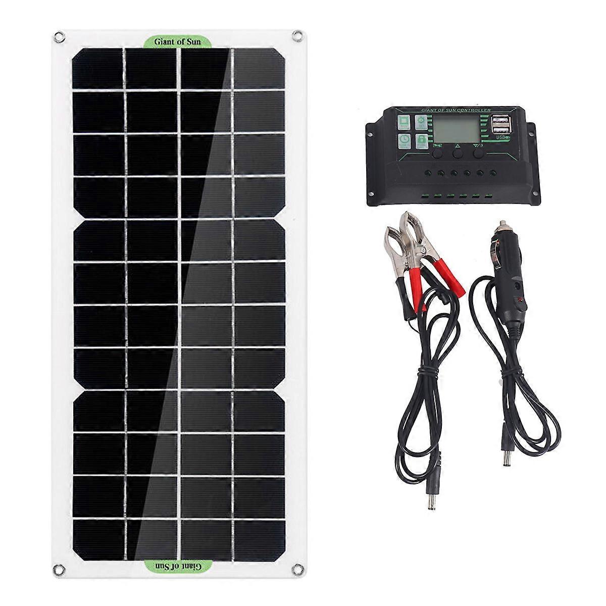 30W Solar Panel Car Trickle 12V Battery Charger with 100A Controller