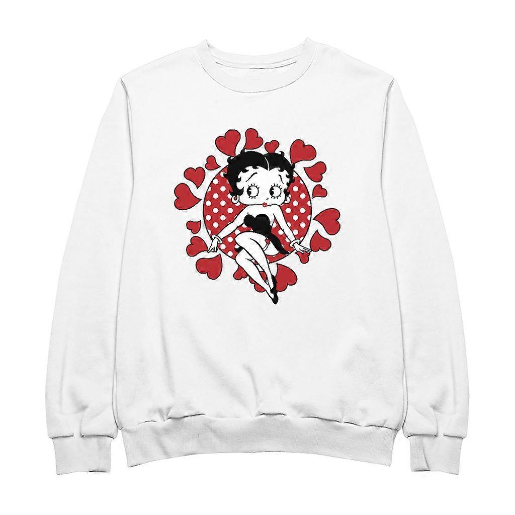 Betty Boop Polka Dot Heart Circle Men's Sweatshirt