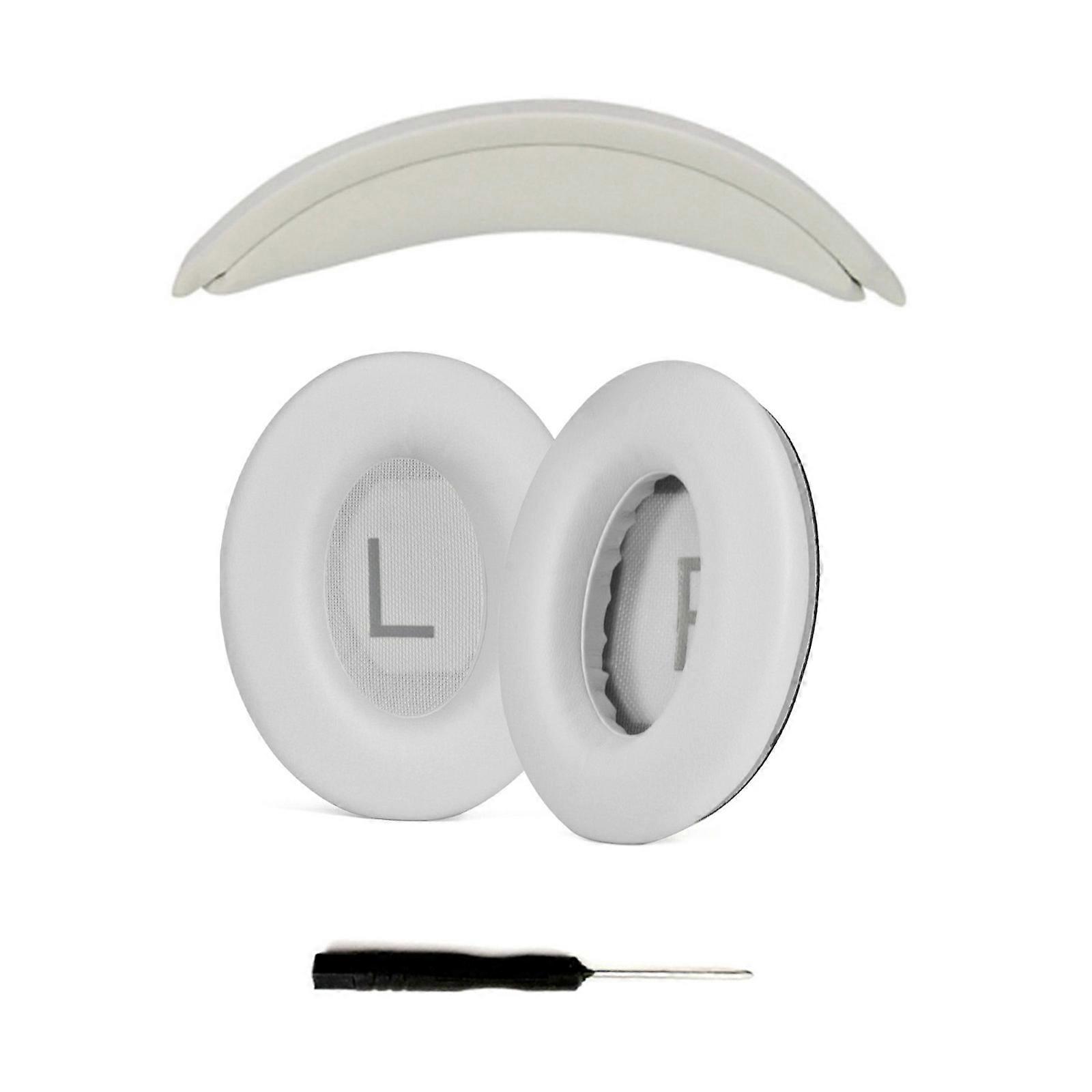 Quality Ear Pad Headband for QC35 QC35II QC45 QCSE for Ensuring Comfortable Listening Experience for All Users White