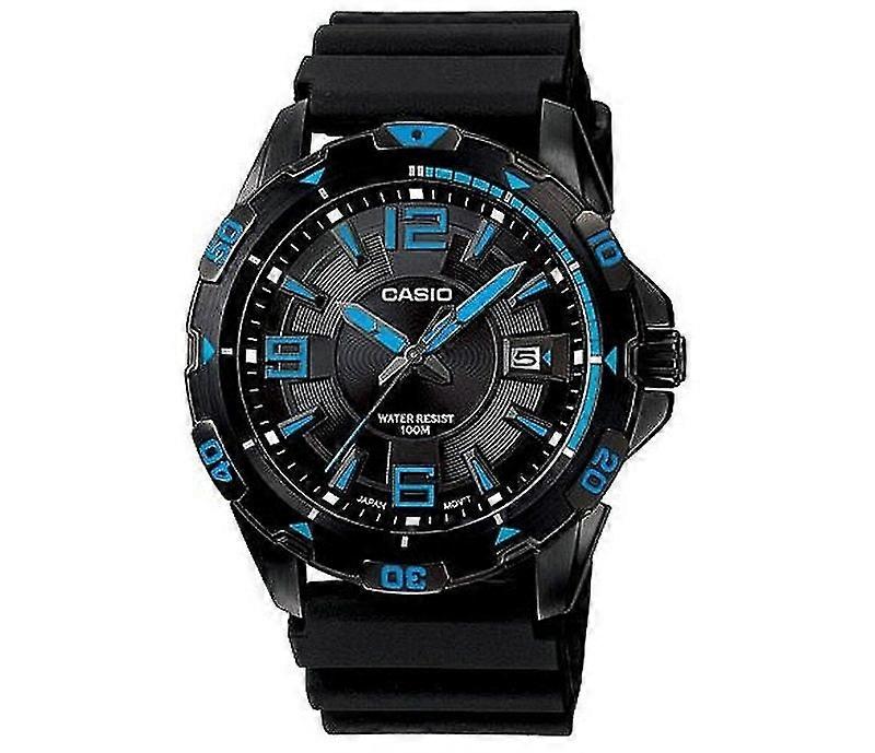Casio Mtd-1065b-1a1 Men's Analog Diver Watch – Black/blue, 100m Water Resistance