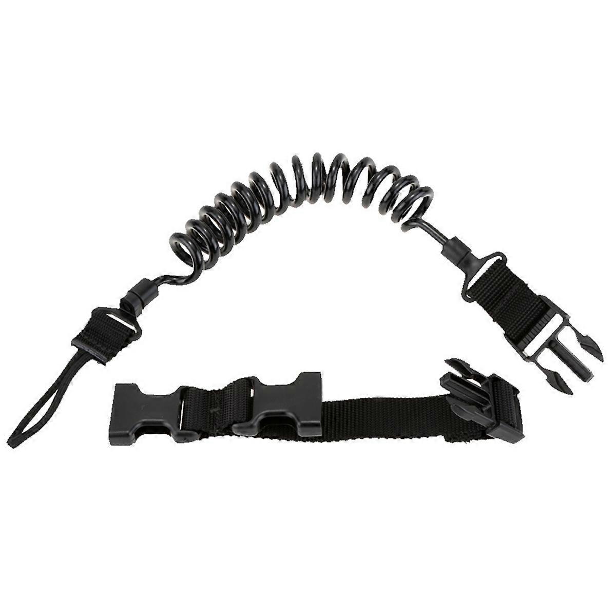 Safety Rope Wear- Elastic Keychain Lanyard Black
