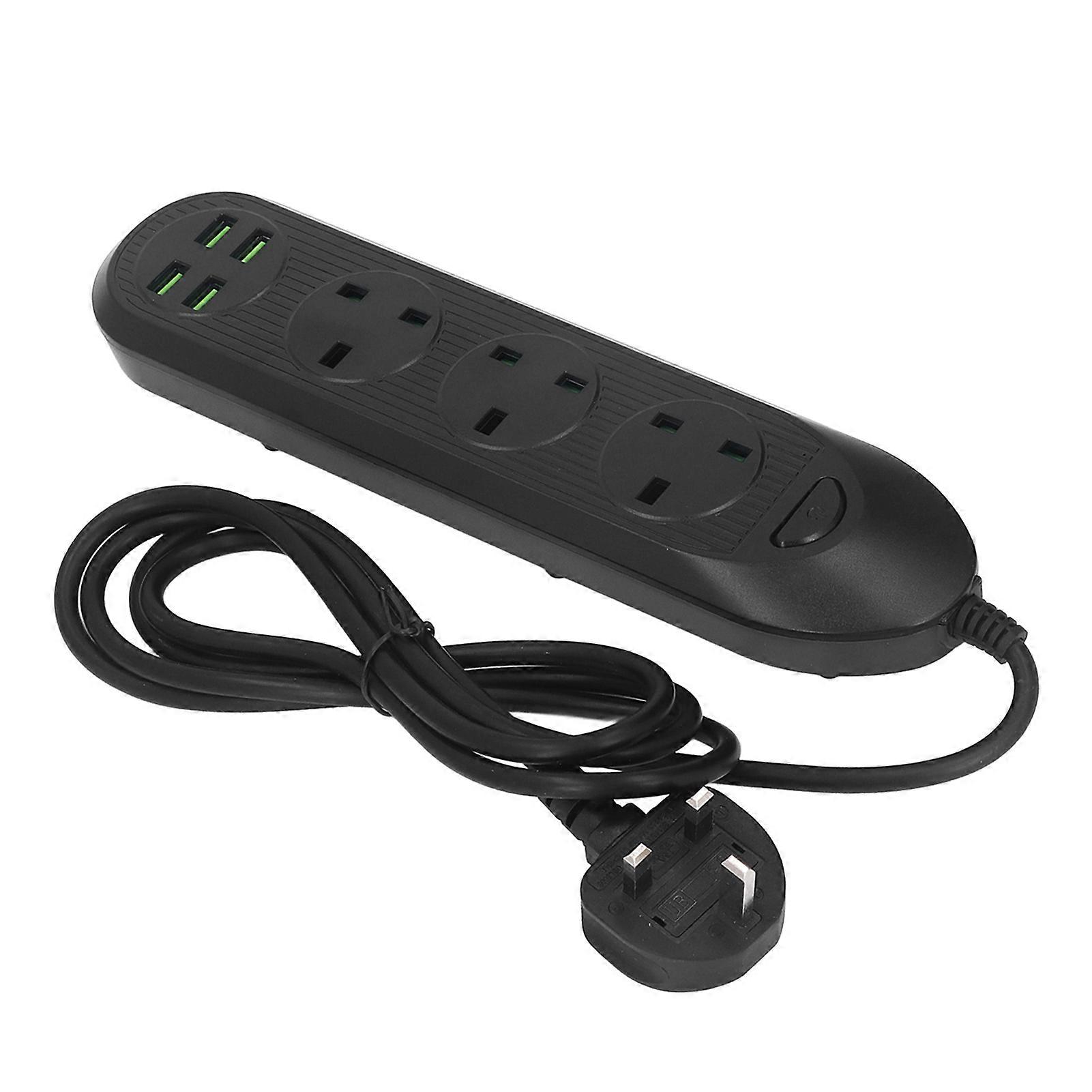 Multifunctional Power Strip 3  Interface 4 USB Port 2500W Safety Extension Outlets