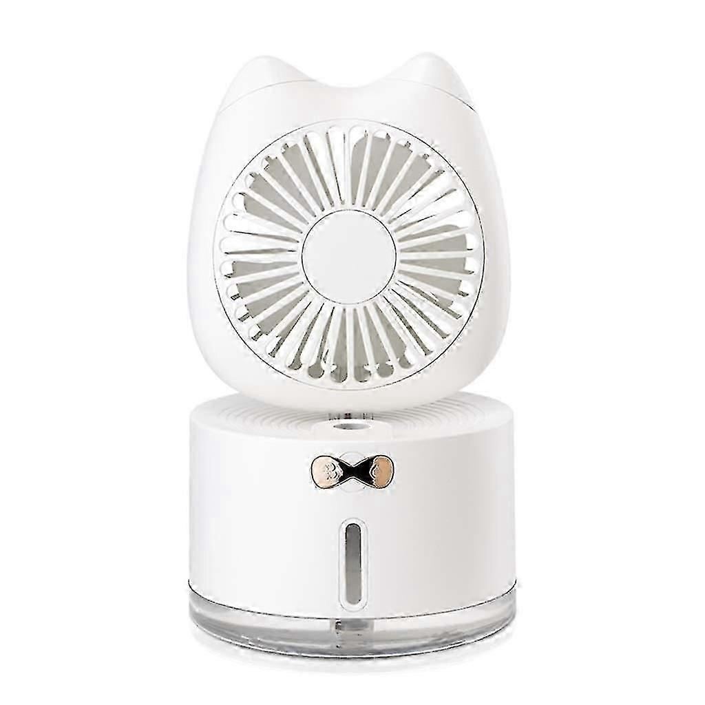 Mini Desk Cooling USB Rechargeable Fan (White)