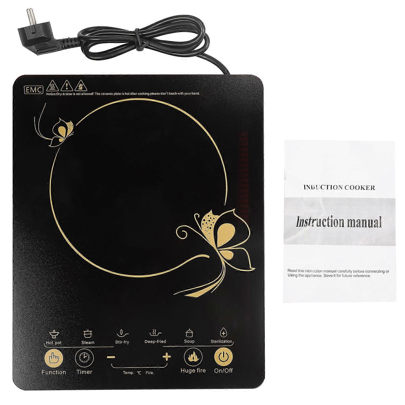 Plaque de cuisson à induction domestique 2000W Capteur tactile Table de cuisson à induction électrique intelligente