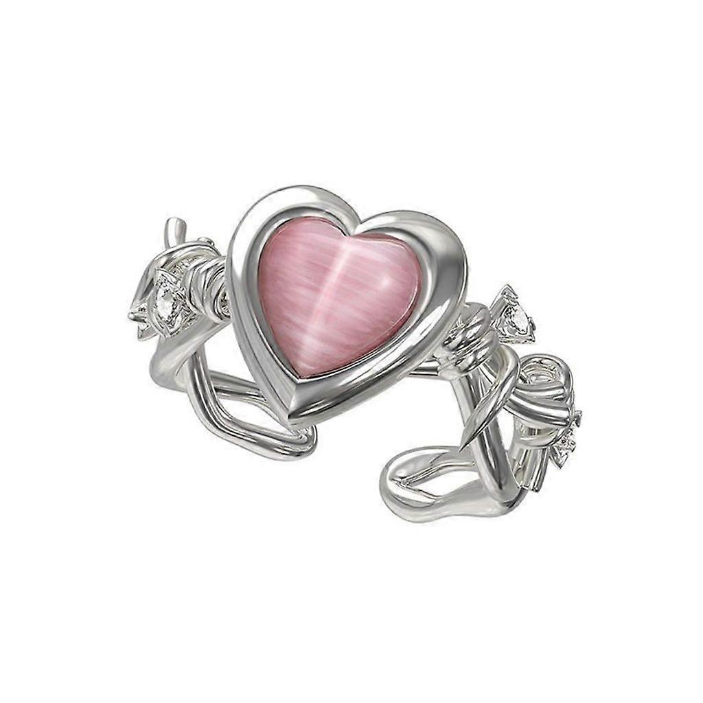 Thorn Heart Open Rings Unique Irregulars Couple Ring Adjustable Finger Ring