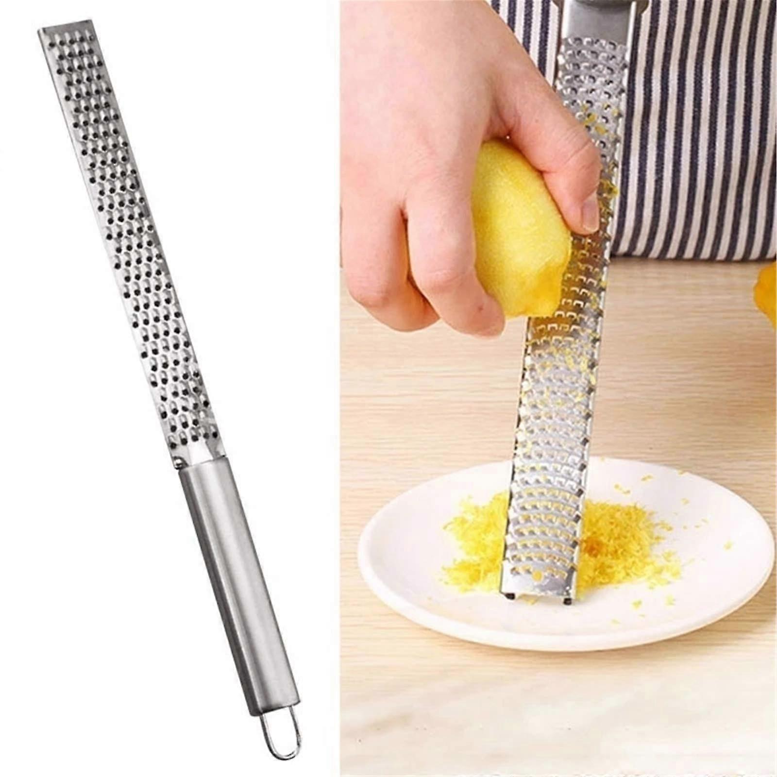 Stainless Steel Lemon Zester Grater Peeler and Slicer Kitchen Tool for Fruits and Vegetables, Durable and Efficient