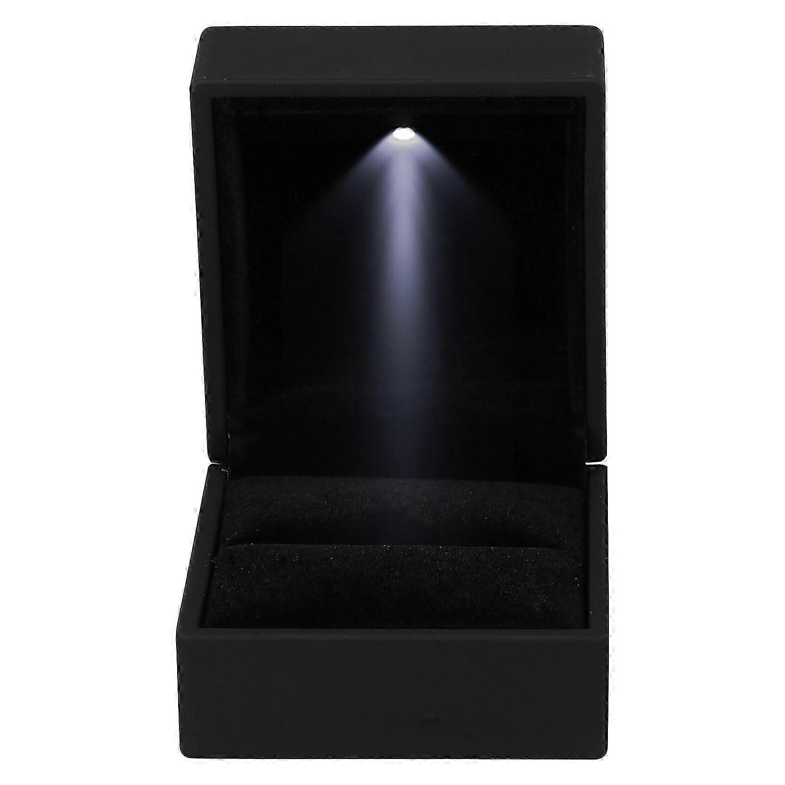 1pc LED Lighted Jewelry Box Proposal Ring Box Creative Ring Storage Case