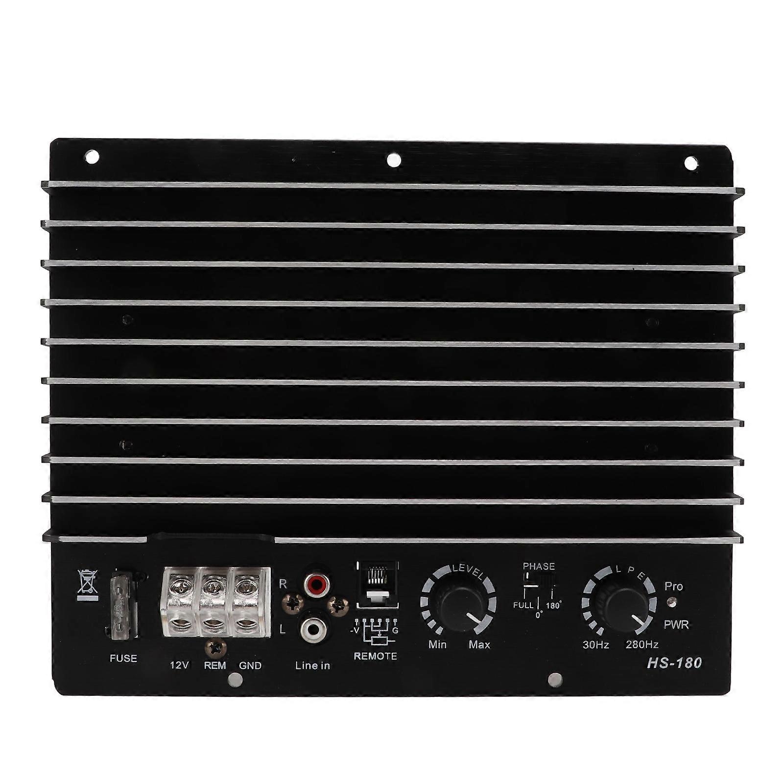 Black 12V Car Amplifier 1000W Car Audio Subwoofer Power Amplifier Multi Protection for Automobile